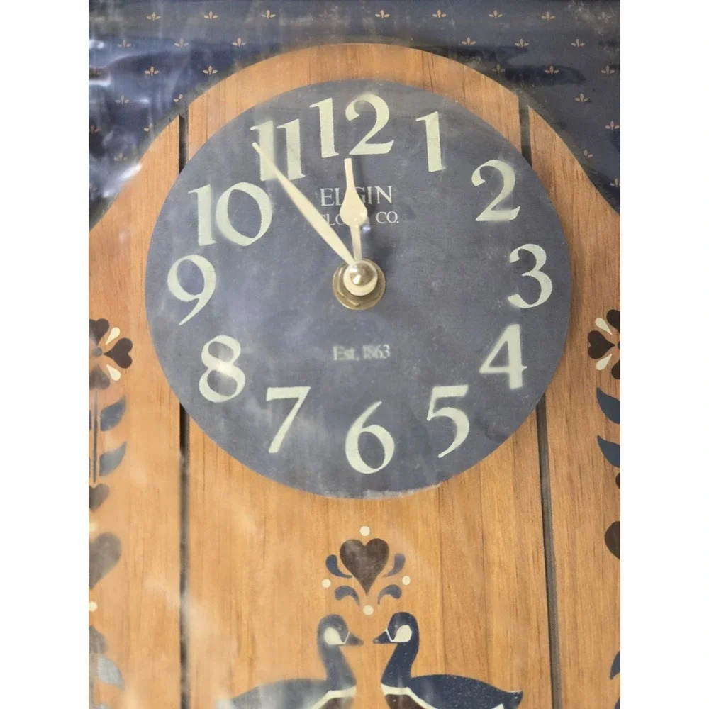 Vintage 1987 Elgin Wall Clock Harbarsham Country Collection SEALED, NOS